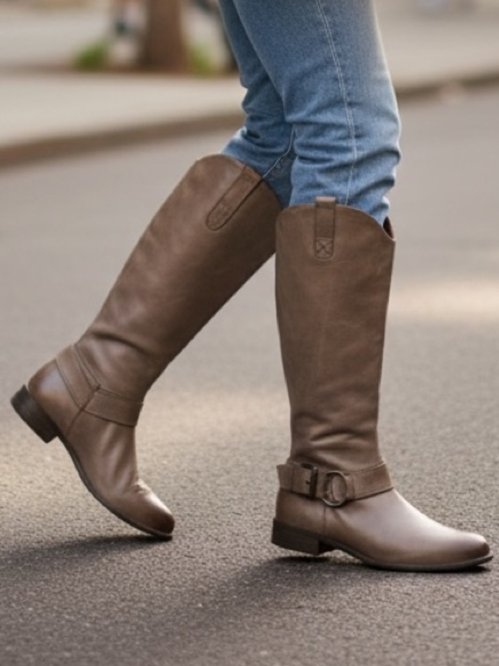 Blondo Tall Tan Riding Knee Western Aqua Protect Warm Lines Boots Size 6.5